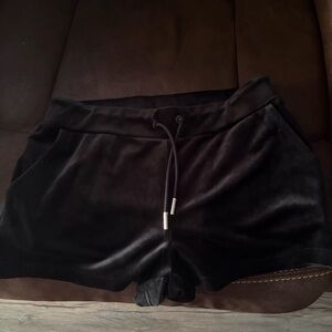 Juicy Couture Black Velvet Athletic Shorts
